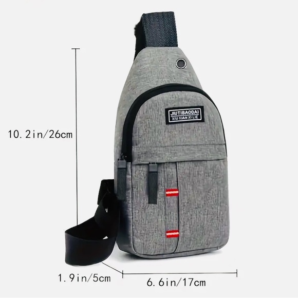 New - Sporty & Stylish Unisex Oxford Crossbody Chest Bag - Blue - Picture 2 of 5